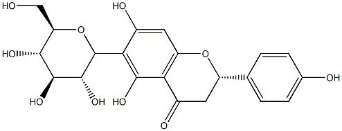 naringenin-6-C-glucoside 结构式