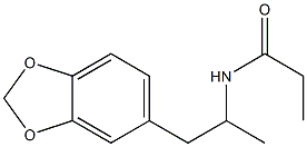 N-(α-Methyl-3,4-methylenedioxyphenethyl)propionamide 结构式