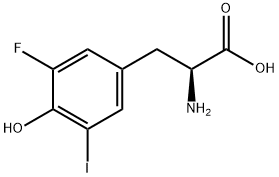 α-Amino-3-fluoro-4-hydroxy-5-iodobenzenepropionic acid 结构式