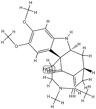(2β,7β,14E,15S)-14,19-Didehydro-10,11-dimethoxy-4-methyl-3,4-secocondyfolan-3-one 结构式