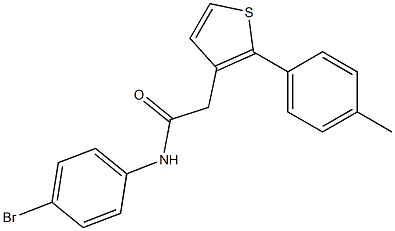 N-(4-bromophenyl)-2-[2-(4-methylphenyl)thien-3-yl]acetamide 结构式