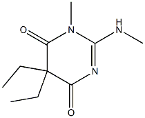 4,6(1H,5H)-Pyrimidinedione,5,5-diethyl-1-methyl-2-(methylamino)-(9CI) 结构式