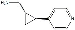 Cyclopropanemethanamine, 2-(4-pyridinyl)-, (1R,2R)-rel- (9CI) 结构式