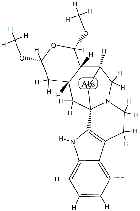 (20α)-3β,21β-Epoxy-17β,19β-dimethoxy-21a-homo-18-oxayohimban 结构式