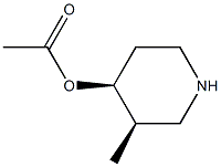 4-Piperidinol,3-methyl-,acetate(ester),(3R,4S)-rel-(9CI) 结构式