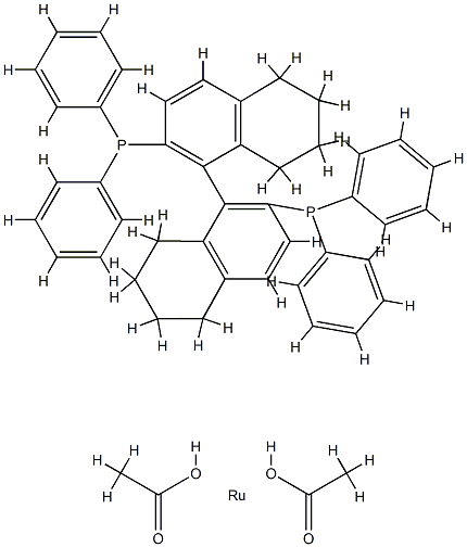 (R)-RU(OAC)2(H8-BINAP) 结构式