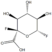 ba-D-Glucopyranuronic acid, 1-deoxy-1-fluoro-5-C-fluoro- (9CI) 结构式