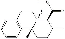 1,2,3,4,4a,9,10,10aβ-Octahydro-1,4aβ-dimethylphenanthrene-1β-carboxylic acid methyl ester 结构式