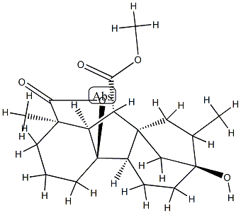 1α,4aα-(Carbonyloxy)-7-hydroxy-1,8-dimethylgibbane-10β-carboxylic acid methyl ester 结构式