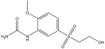 1-[2-Methoxy-5-(β-hydroxyethylsulfonyl)phenyl]urea 结构式