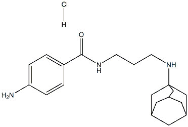 Benzamide, 4-amino-N-(3-(tricyclo(3.3.1.1(sup 3,7))dec-1-ylamino)propy l)-, dihydrochloride 结构式