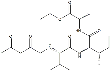 N-(2,4-Dioxopentyl)-L-Val-L-Ile-L-Ala-OEt 结构式