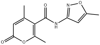 2H-Pyran-5-carboxamide,4,6-dimethyl-N-(5-methyl-3-isoxazolyl)-2-oxo-(9CI) 结构式