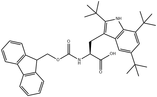 FMOC-2,5,7-三叔丁基-L-色氨酸 结构式