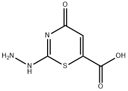 4H-1,3-Thiazine-6-carboxylicacid,2-hydrazino-4-oxo-(9CI) 结构式