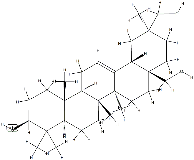 Olean-12-ene-3β,28,30-triol 结构式