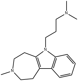 2,3,4,5-Tetrahydro-N,N,3-trimethylazepino[4,5-b]indole-6(1H)-propan-1-amine 结构式