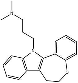 6,7-Dihydro-N,N-dimethyl-12H-[1]benzoxepino[5,4-b]indole-12-propan-1-amine 结构式