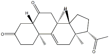 5α-Pregn-9(11)-ene-3,6,20-trione 结构式