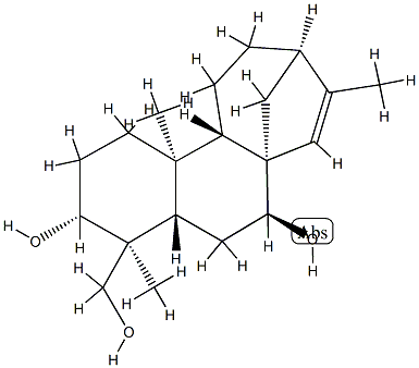 (4S)-Kaur-15-ene-3α,7β,19-triol 结构式