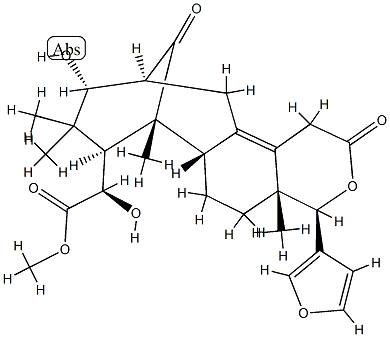 (αR,4R)-4-(3-Furyl)-1,4,4a,5,6,6aβ,7,8,9,10,11,12-dodecahydro-α,10α-dihydroxy-4aβ,7,9,9-tetramethyl-2,13-dioxo-7β,11β-methano-2H-cycloocta[f][2]benzopyran-8β-acetic acid methyl ester 结构式
