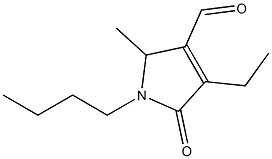 1H-Pyrrole-3-carboxaldehyde,1-butyl-4-ethyl-2,5-dihydro-2-methyl-5-oxo-(9CI) 结构式