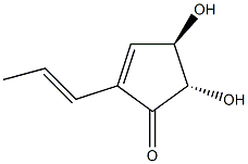 2-Cyclopenten-1-one,4,5-dihydroxy-2-(1E)-1-propenyl-,(4R,5S)-rel-(9CI) 结构式