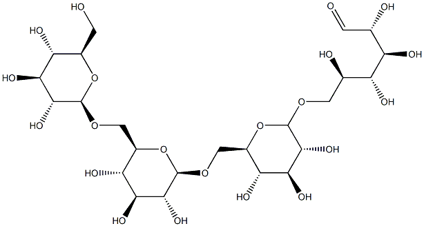 D-Glucose,O-b-D-glucopyranosyl-(1(R)6)-O-b-D-glucopyranosyl-(1(R)6)-O-b-D-glucopyranosyl-(1(R)6)- 结构式