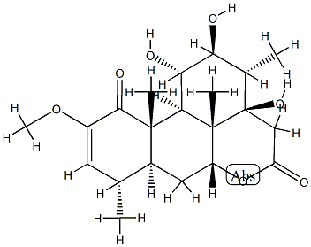 11α,12β,14-Trihydroxy-2-methoxypicras-2-ene-1,16-dione 结构式