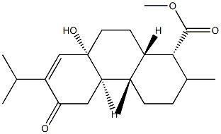 (1R)-1,2,3,4,4a,4bα,5,6,8a,9,10,10aα-Dodecahydro-8aα-hydroxy-1,4aβ-dimethyl-7-isopropyl-6-oxophenanthrene-1α-carboxylic acid methyl ester 结构式