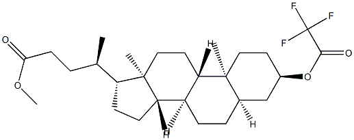 3α-(Trifluoroacetyloxy)-5β-cholan-24-oic acid methyl ester 结构式