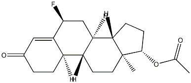 17β-(Acetyloxy)-6α-fluoroestr-4-en-3-one 结构式
