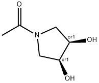 3,4-Pyrrolidinediol, 1-acetyl-, (3R,4S)-rel- (9CI) 结构式