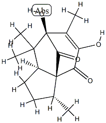 (3R)-1,2,3,7,8,8aβ-Hexahydro-5,7β-dihydroxy-3,6,8,8-tetramethyl-3aα,7-methano-4H-azulene-4,9-dione 结构式