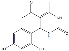 2(1H)-Pyrimidinone,5-acetyl-4-(2,4-dihydroxyphenyl)-3,4-dihydro-6-methyl-(9CI) 结构式