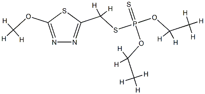 diethoxy-[(5-methoxy-1,3,4-thiadiazol-2-yl)methylsulfanyl]-sulfanylide ne-phosphorane 结构式