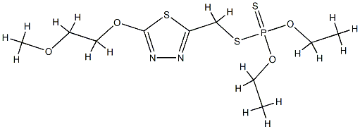 diethoxy-[[5-(2-methoxyethoxy)-1,3,4-thiadiazol-2-yl]methylsulfanyl]-s ulfanylidene-phosphorane 结构式