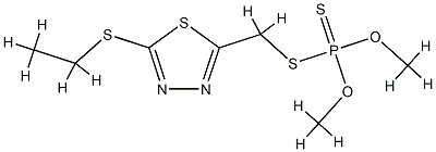 (5-ethylsulfanyl-1,3,4-thiadiazol-2-yl)methylsulfanyl-dimethoxy-sulfan ylidene-phosphorane 结构式