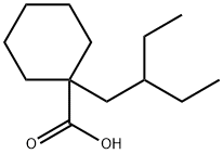 1-(2-乙基丁基)环己酸 结构式