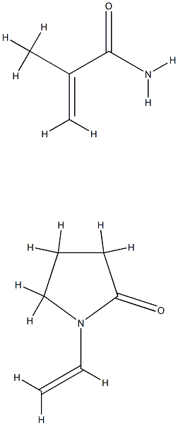 2-甲基-2-丙烯酰胺与1-乙烯基-2-吡咯烷酮的聚合物 结构式