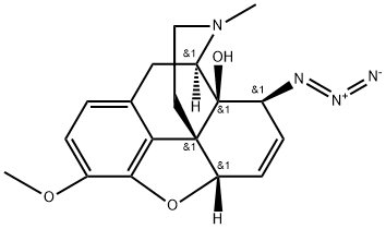8β-Azido-6,7-didehydro-4,5α-epoxy-3-methoxy-17-methylmorphinan-14-ol 结构式