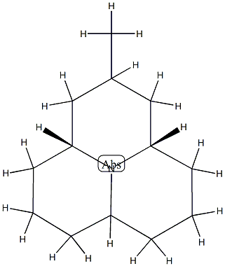 (3aβ,6aβ,9aβ)-Dodecahydro-2α-methylpyrido[2,1,6-de]quinolizine 结构式