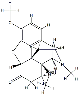 3,14-Dimethoxy-17-methyl-4,5α-epoxymorphinan-6-one 结构式