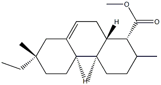 (1R)-7α-Ethyl-1,2,3,4,4a,4bα,5,6,7,8,10,10aα-dodecahydro-1,4aβ,7-trimethyl-1α-phenanthrenecarboxylic acid methyl ester 结构式