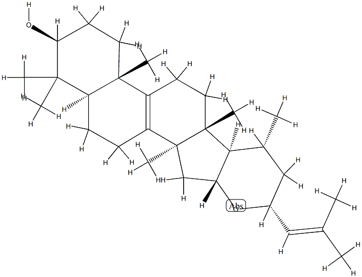 (23R)-16α,23-Epoxy-5α-lanosta-8,24-dien-3β-ol 结构式