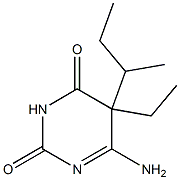 2,4(3H,5H)-Pyrimidinedione,6-amino-5-ethyl-5-(1-methylpropyl)-(9CI) 结构式