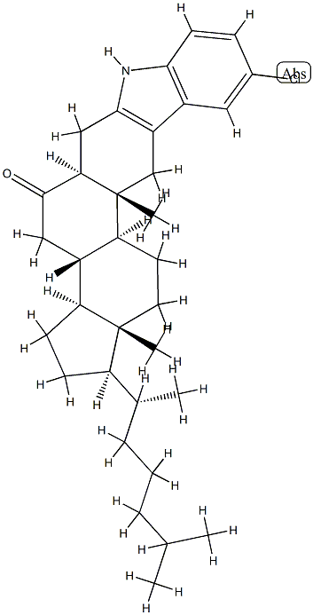5'-Chloro-1'H-5α-cholest-2-eno[3,2-b]indol-6-one 结构式