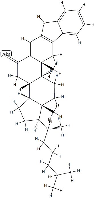 1'H-Cholest-2-eno[3,2-b]indol-4-en-6-one 结构式