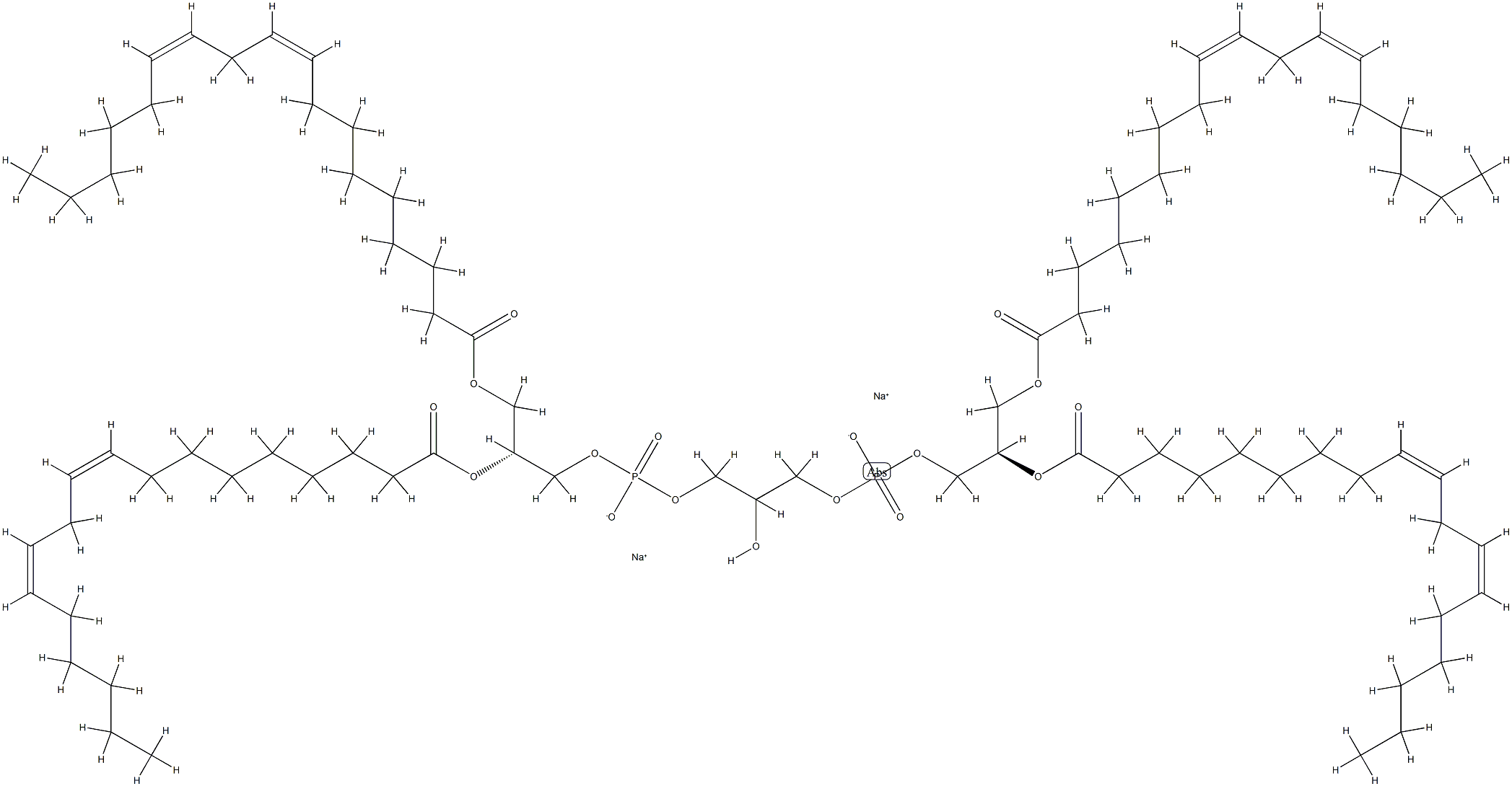 心磷脂(钠盐或铵盐) 结构式