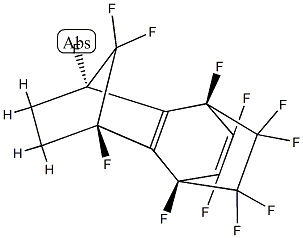 1,2,3,4,5,8,9,9,10,10,11,11-Dodecafluoro-1,4,5,6,7,8-hexahydro-1α,4α-ethano-5β,8β-methanonaphthalene 结构式